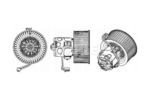 Mahle AB 151 000P Ventilador interior