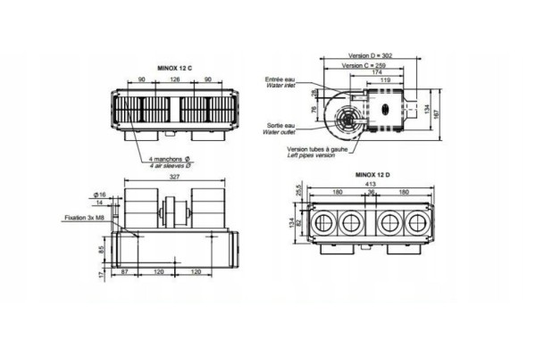 WEBASTO BUS Water heater 24V 12KW 700mh D60 Part manufacturer Siroco