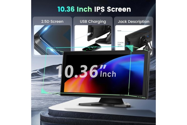 Car Radio Portable Car Screen10 36 inch CarPlay 2x Cameras Part manufacturer no brand