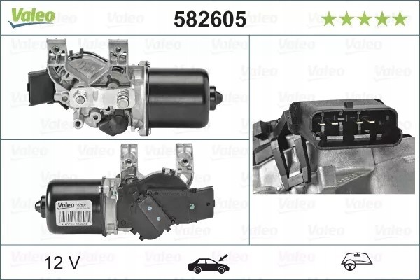 582605 WIPER MOTOR RENAULT KANGOO 02 08 FRONT Installation side front
