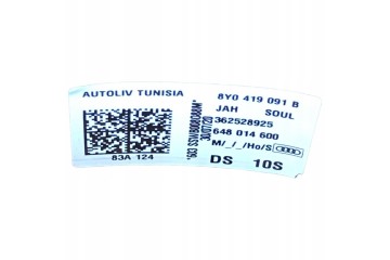 AUDI A3 8Y0 S LINE STEERING WHEEL 8Y0419091B Catalog number of the original 648014600
