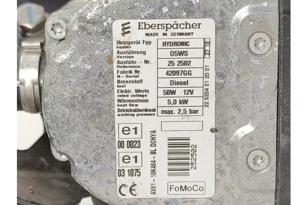 Calefactor estacionario Webasto 5.0 kW 12V para Ford Kuga MK2 II 2013 