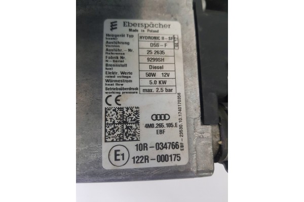 Parking heater Webasto Audi A4 S4 B9 8W0265081L Catalog number of the part 8W0265081L