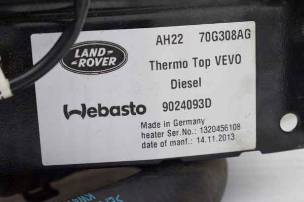 PARKING HEATER WEBASTO LAND ROVER DISCOVERY 70G308AG Part manufacturer Land Rover OE