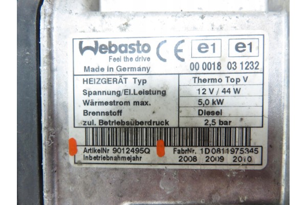WEBASTO 9012495Q para FORD S-MAX 2.2 TDCi