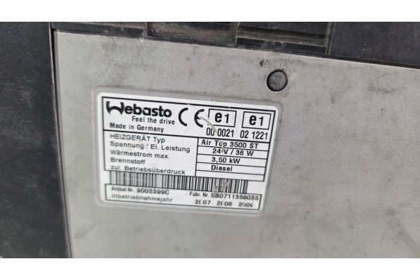 webasto parking heater air top 3500 st 24v 36w 3 50kw sg1580st std Catalog number of the part sg1580st std