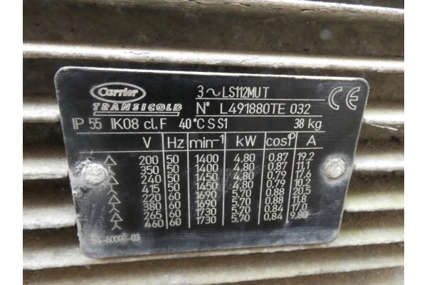 LS112MUT 54 60000 03 ELECTRIC MOTOR CARRIER 5 70 KW Quality of parts according to GVO O original with manufacturer s logo OE