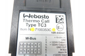 MODULE WEBASTO THERMO CALL TC3 BMW 7100353C Catalog number of the part M876396 7100353C