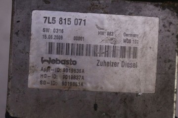 WEBASTO PORSCHE CAYENNE TOUAREG 7L 1 AND 7L5815071 Catalog number of the part TOUAREG 7L 1 I 7L5815071