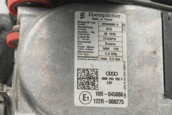 Calefactor estacionamiento Webasto para Audi A4 A5 8W0265081M 4M026510