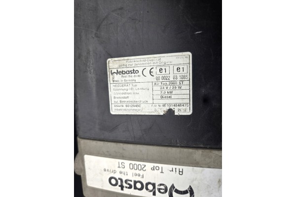 Webasto AIR TOP 2000 24v for Man TGX Part manufacturer Webasto