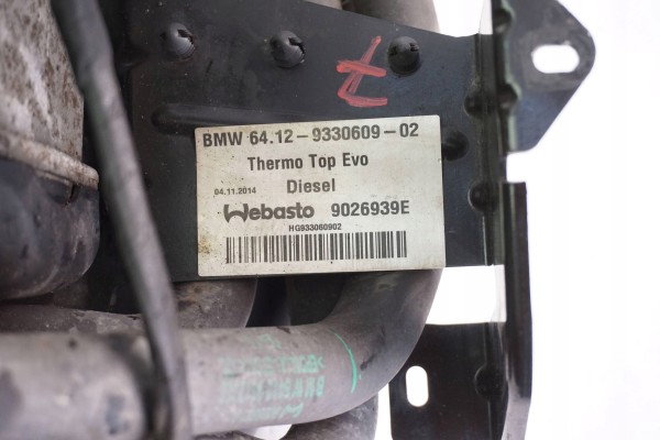 PARKING HEATER WEBASTO BMW X3 F25 9330609 9026939E Quality of parts according to GVO O original with manufacturer s logo OE