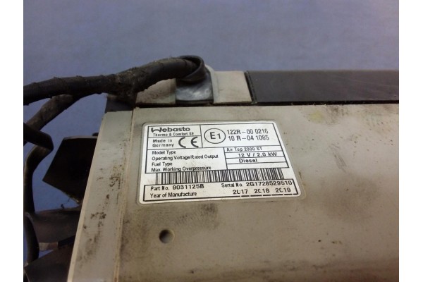 Calefactor estacionario Webasto para Renault Master III 9031125B