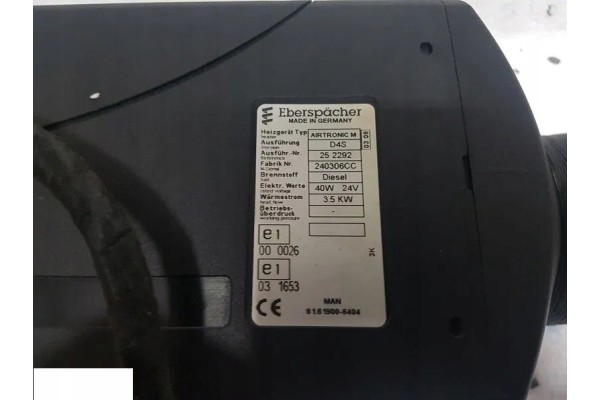 WEBASTO PARKING HEATER EBERSPACHER D4S 3 5 KW MAN TGA TGX TGS TGL TGM Catalog number of the part WEBASTO OGRZEWANIE POSTOJOWE EB