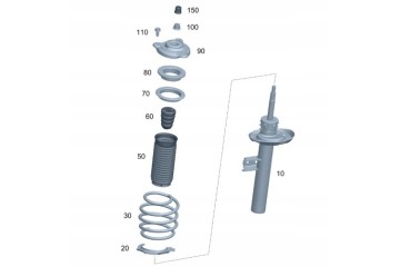MERCEDES BENZ GLB X247 front right and left shock absorbers Catalog number of the part A2473232500 A2473232600