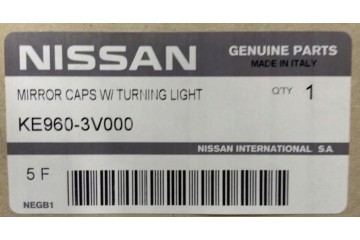 MIRROR COVERS NOTE NISSAN Original KE9603V000 Catalog number of the part KE9603V000