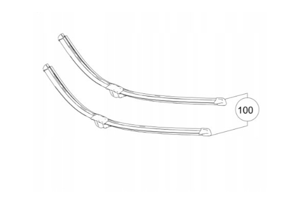 Original front wipers Mercedes Benz A1668207800