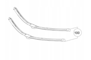 Original front wipers Mercedes Benz A1668207800