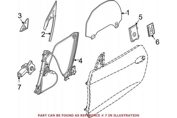 BMW Electric window motor 67626927547 Catalog number of the part 67626927547
