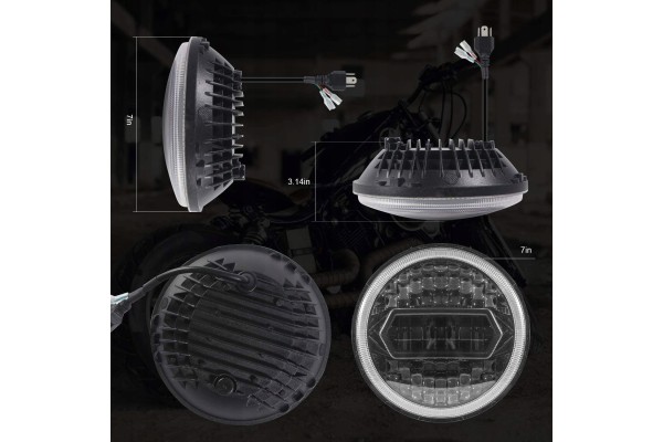LED lamp headlights Wrangler 300W x 2 Catalog number of the part 7 REFLEKTOR LAMPA LED PRZEDNIA MOTOCYKL 300W x 2