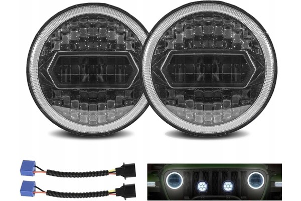 LED lamp headlights Wrangler 300W x 2 Installation side left right