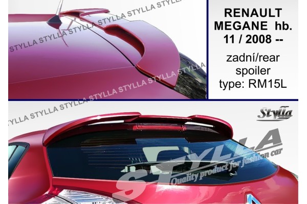 spoiler roof visor spoiler shuttlecock for RENAULT MEGANE MK3 III 5d 09 RM15