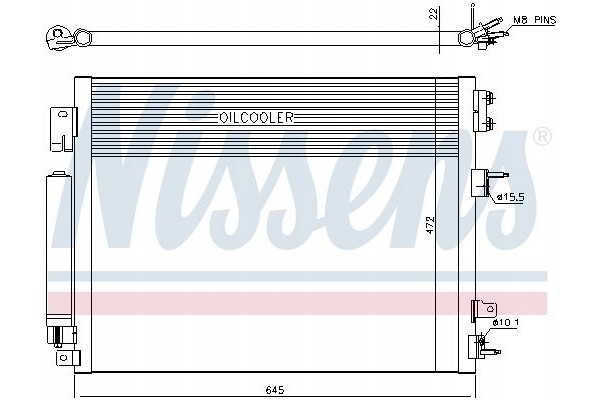 AIR CONDITIONING COOLER NISSENS 940706 Catalog number of the original CHRYSLER 68085784AA CHRYSLER K68085784AA DODGE 68085784AA 