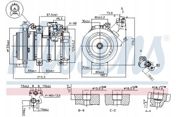 AIR CONDITIONING COMPRESSOR NISSENS 89312 Product weight with unit packaging 11 kg