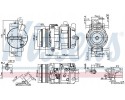 AIR CONDITIONING COMPRESSOR NISSENS 890292 Catalog number of the original BMW 61136917368 BMW 64526917368 BMW 64526917864 BMW 64