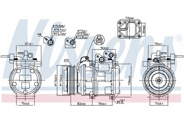 AIR CONDITIONING COMPRESSOR NISSENS 89271 Product weight with unit packaging 10 kg