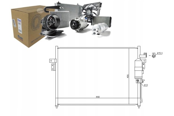 AIR CONDITIONING COOLER NISSENS 940445 Product weight with unit packaging 11 kg