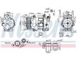 Compresor de Aire Acondicionado Nissens 890606