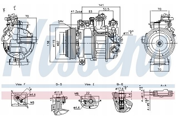 AIR CONDITIONING COMPRESSOR NISSENS 890919