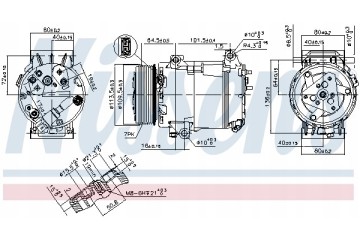 Compresor de aire acondicionado Nissens 89481