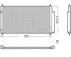 Denso DCN40025 Condensador para Aire Acondicionado