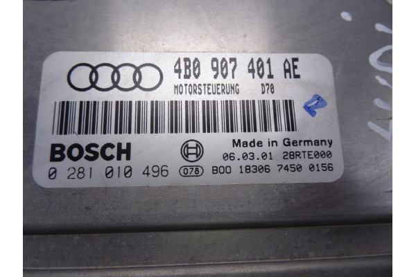 4B0907401AE  CENTRALITA MOTOR UCE AUDI A6 BERLINA (4B2) 2.5 TDI 2001 4B0907401AE 209817 AUDI - 1