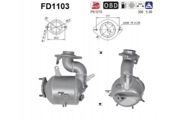 FD1103 PARTICULATE FILTER DPF TOYOTA 1 4D 4D AURIS COROLLA EURO 5 Catalog number of the part FD1103