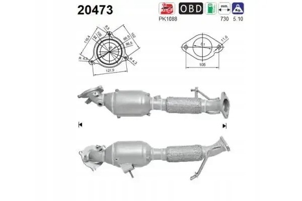 CATALYST EURO EMISSION 5 20473 AS FORD