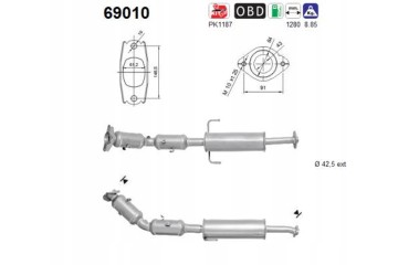 CATALYST TOYOTA AURIS LEXUS CT 200h 1 8 Hybrid Catalog number of the part 69010