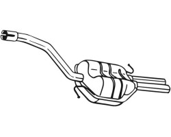 Exhaust system silencer rear fits SKODA OCTAVIA II 2 0D 04 06 0