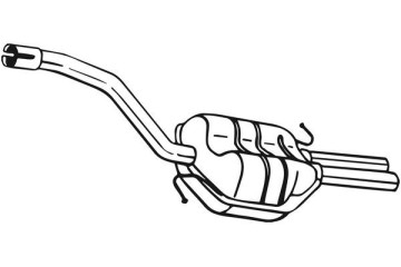 Exhaust system silencer rear fits SKODA OCTAVIA II 2 0D 04 06 0