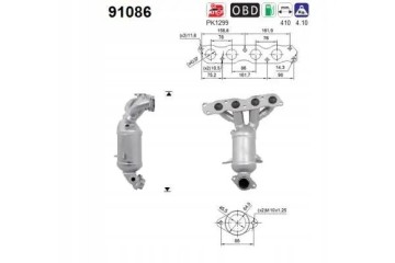 CATALYST EURO EMISSION 5 91086 AS OPEL SUZUKI Packaging status original
