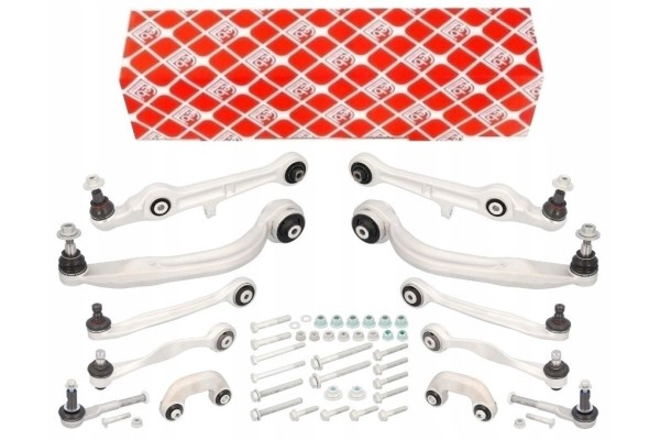 SET OF CONTROL ARMS CONNECTORS FRONT AUDI A4 B7 FEBI BILSTEIN SCREWS