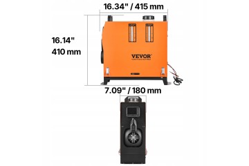 Parking heater Vevor 8 kW 12 24 V with remote control low fuel consumption Catalog number of the part ZCJRQDC12V8KQ