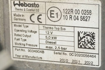 Calefactor estacionario Webasto para Citroën y Peugeot 9828428680 903