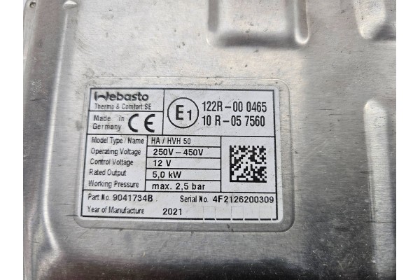 Módulo Calefactor Eléctrico Webasto para Volvo XC60 II y XC90 II T6 