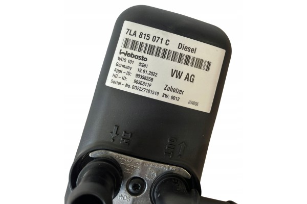 Webasto heater VW 7LA815071C Catalog number of the original 7LA815071C