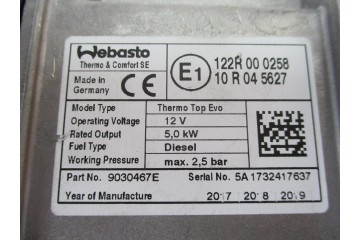 Webasto VW CRAFTER 2N0 2N0819008 17 years old Catalog number of the part 2N0819008
