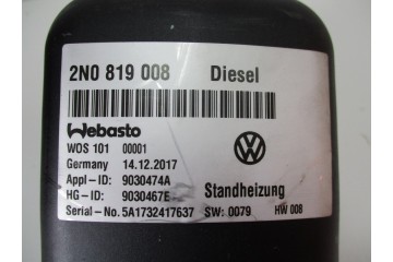 Webasto VW CRAFTER 2N0 2N0819008 17 years old Car type passenger cars