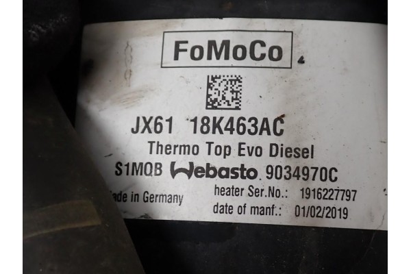 Calefactor estacionario Webasto JX61-18K463-AC para Ford Focus MK4 IV 